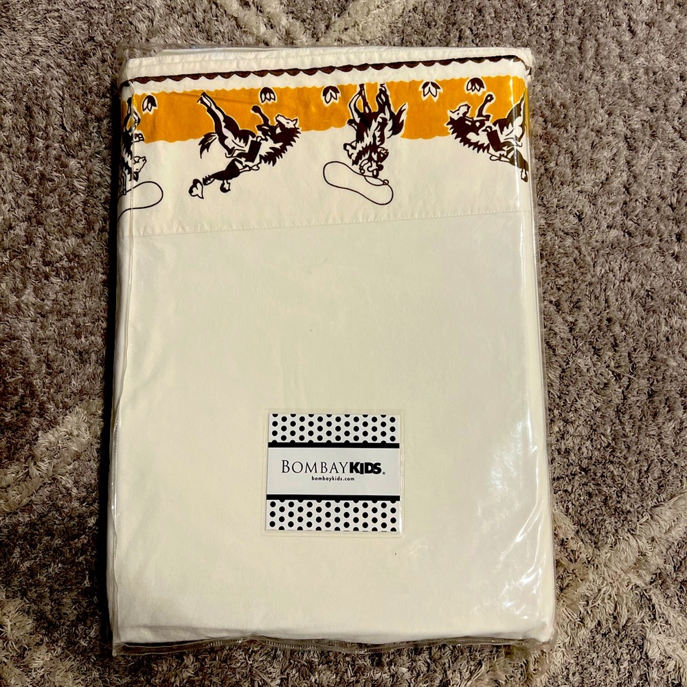 Bombay kids full size sheet set. New in package. Western theme